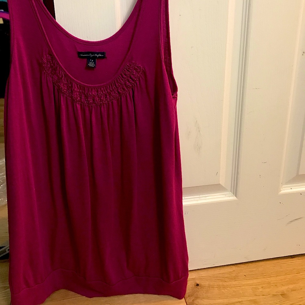 American Eagle Outfitters purple pink dressy tank top